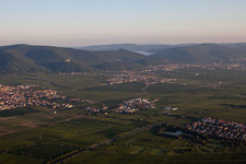 Aerial view of Kirrweiler in the state Rhineland-Palatinate, Germany