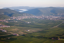 Neustadt an der Weinstraße in the state Rhineland-Palatinate, Germany seen from above