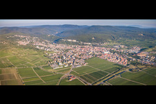 From the west in Bad Dürkheim in the state Rhineland-Palatinate, Germany