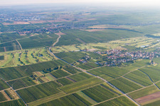 Aerial view of German Wine Route Golf Club in Dackenheim in the state Rhineland-Palatinate, Germany