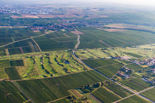 Aerial photograpy of German Wine Route Golf Club in Dackenheim in the state Rhineland-Palatinate, Germany