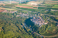 Neuleiningen in the state Rhineland-Palatinate, Germany from the plane
