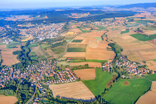 View of the Eisbach valley from the east in Ebertsheim in the state Rhineland-Palatinate, Germany