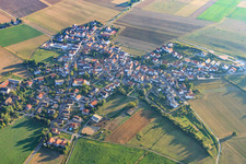 Aerial view of View from the south in Quirnheim in the state Rhineland-Palatinate, Germany