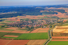 View of the town from the northeast in Göllheim in the state Rhineland-Palatinate, Germany