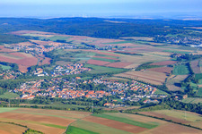 View of the town from the east in Marnheim in the state Rhineland-Palatinate, Germany