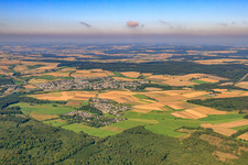 View of the town from the east in Rheinböllen in the state Rhineland-Palatinate, Germany