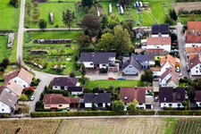 Gänsried in Freckenfeld in the state Rhineland-Palatinate, Germany seen from above