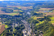 Village view in the Brohlbachtal in Burgbrohl in the state Rhineland-Palatinate, Germany