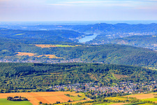 View of the town from the south in the district Westum in Sinzig in the state Rhineland-Palatinate, Germany