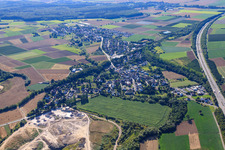View of the town south of the A61 from the east in the district Ringen in Grafschaft in the state Rhineland-Palatinate, Germany