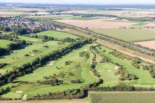 Aerial view of Grounds of the Golf course at Golf Club Schloss Miel in the district Miel in Swisttal in the state North Rhine-Westphalia, Germany