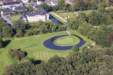Grounds of the Golf course at Golf Club Schloss Miel in the district Miel in Swisttal in the state North Rhine-Westphalia, Germany from above