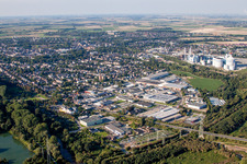 Industrial and commercial area Elisabethenstrasse with Boos Logistik GmbH in Juelich in the state North Rhine-Westphalia, Germany