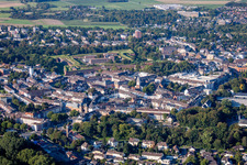 Old Town area and city center with Museum Zitadelle in Juelich in the state North Rhine-Westphalia, Germany
