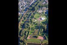 Park of Pulvermagazin Juelich / Brueckenkopfpark in Juelich in the state North Rhine-Westphalia, Germany from above