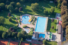 Swimming pool of the Am Stadionweg in Juelich in the state North Rhine-Westphalia, Germany