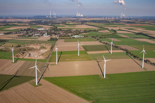 Wind farm in the west in the district Holzweiler in Erkelenz in the state North Rhine-Westphalia, Germany