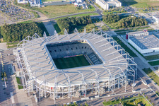 Sports facility grounds of the Arena stadium BORUSSIA-PARK in Moenchengladbach in the state North Rhine-Westphalia, Germany