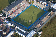 Football stadium of the football club Sparkassen park in Moenchengladbach in the state North Rhine-Westphalia