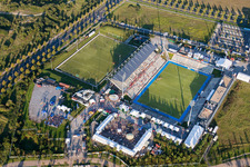 Santander FohlenCampus auf dem Sportstaetten-Gelaende der Arena des Stadion BORUSSIA-PARK in Moenchengladbach Sports facility grounds of the Arena stadium BORUSSIA-PARK in Moenchengladbach in the state North Rhine-Westphalia, Germany
