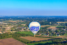 Hot air balloon TORK in Viersen in the state North Rhine-Westphalia, Germany