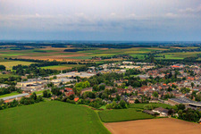 View of the town from the northwest in the district Mülhausen in Grefrath in the state North Rhine-Westphalia, Germany