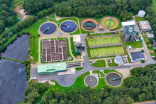 Niersverband, sewage treatment plant Geldern in the district Veert in Geldern in the state North Rhine-Westphalia, Germany