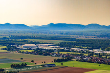 Horst industrial estate from the southeast in the district Minderslachen in Kandel in the state Rhineland-Palatinate, Germany