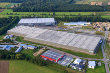 ZUFALL logistics group - Branch Kandel and STS Group in the Horst industrial park in the district Minderslachen in Kandel in the state Rhineland-Palatinate, Germany from above
