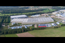 ZUFALL logistics group - Branch Kandel and STS Group in the Horst industrial park in the district Minderslachen in Kandel in the state Rhineland-Palatinate, Germany seen from above