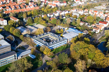 Aerial view of Secondary school Kandel in Kandel in the state Rhineland-Palatinate, Germany