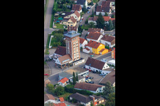 Aerial view of Ludovici High-Rise in Jockgrim in the state Rhineland-Palatinate, Germany
