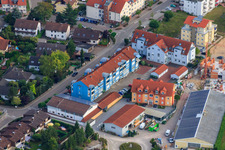 Aerial photograpy of Lower Buchstr in Jockgrim in the state Rhineland-Palatinate, Germany