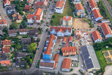 Oblique view of Lower Buchstr in Jockgrim in the state Rhineland-Palatinate, Germany