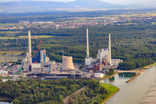 ENBW Rhine port steam power plant in the district Daxlanden in Karlsruhe in the state Baden-Wuerttemberg, Germany