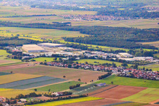 Horst industrial estate from the southeast in the district Minderslachen in Kandel in the state Rhineland-Palatinate, Germany