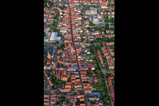 Oblique view of City Festival 2011 in Hauptstr in Kandel in the state Rhineland-Palatinate, Germany
