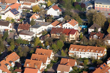 Bird's eye view of Bismarckstr in Kandel in the state Rhineland-Palatinate, Germany