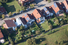 Mozartstr in the district Langensteinbach in Karlsbad in the state Baden-Wuerttemberg, Germany out of the air