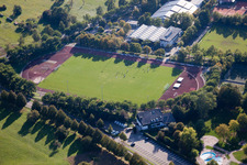 Aerial view of TSV 05 Reichenbach in the district Busenbach in Waldbronn in the state Baden-Wuerttemberg, Germany