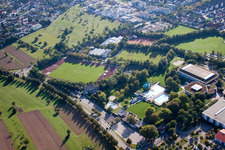 Oblique view of TSV 05 Reichenbach in the district Busenbach in Waldbronn in the state Baden-Wuerttemberg, Germany