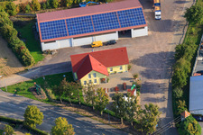 Aerial photograpy of To the Gockelwirt in Minfeld in the state Rhineland-Palatinate, Germany