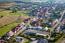 District Kapellen in Kapellen-Drusweiler in the state Rhineland-Palatinate, Germany seen from a drone