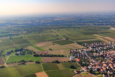Aerial view of Village view from the north in the district Mörzheim in Landau in der Pfalz in the state Rhineland-Palatinate, Germany