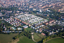 Landau in der Pfalz in the state Rhineland-Palatinate, Germany from above