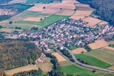 Aerial view of District Helmhof in Neckarbischofsheim in the state Baden-Wuerttemberg, Germany