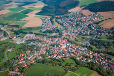 Aerial view of District Sulzbach in Billigheim in the state Baden-Wuerttemberg, Germany