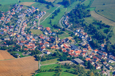 Village view from the southwest in the district Waldmühlbach in Billigheim in the state Baden-Wuerttemberg, Germany