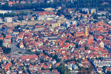 Old town from the south in Bad Mergentheim in the state Baden-Wuerttemberg, Germany